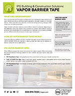 IPG Vapor Barrier Tape Info Sheet