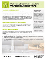 VAPOR BARRIER TAPE INFO SHEET