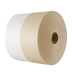 Hot Pawz Reinforced Water Activated Kraft Paper Tape, Heavy Duty Gummed Seal, Floral Nature, 2.75 in x 450 ft, 1 Roll