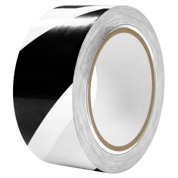 Aisle Marking Tape - Black and White Stripe