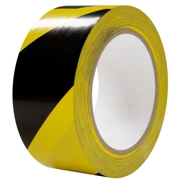 Aisle Marking Tape - Black and Yellow Stripe