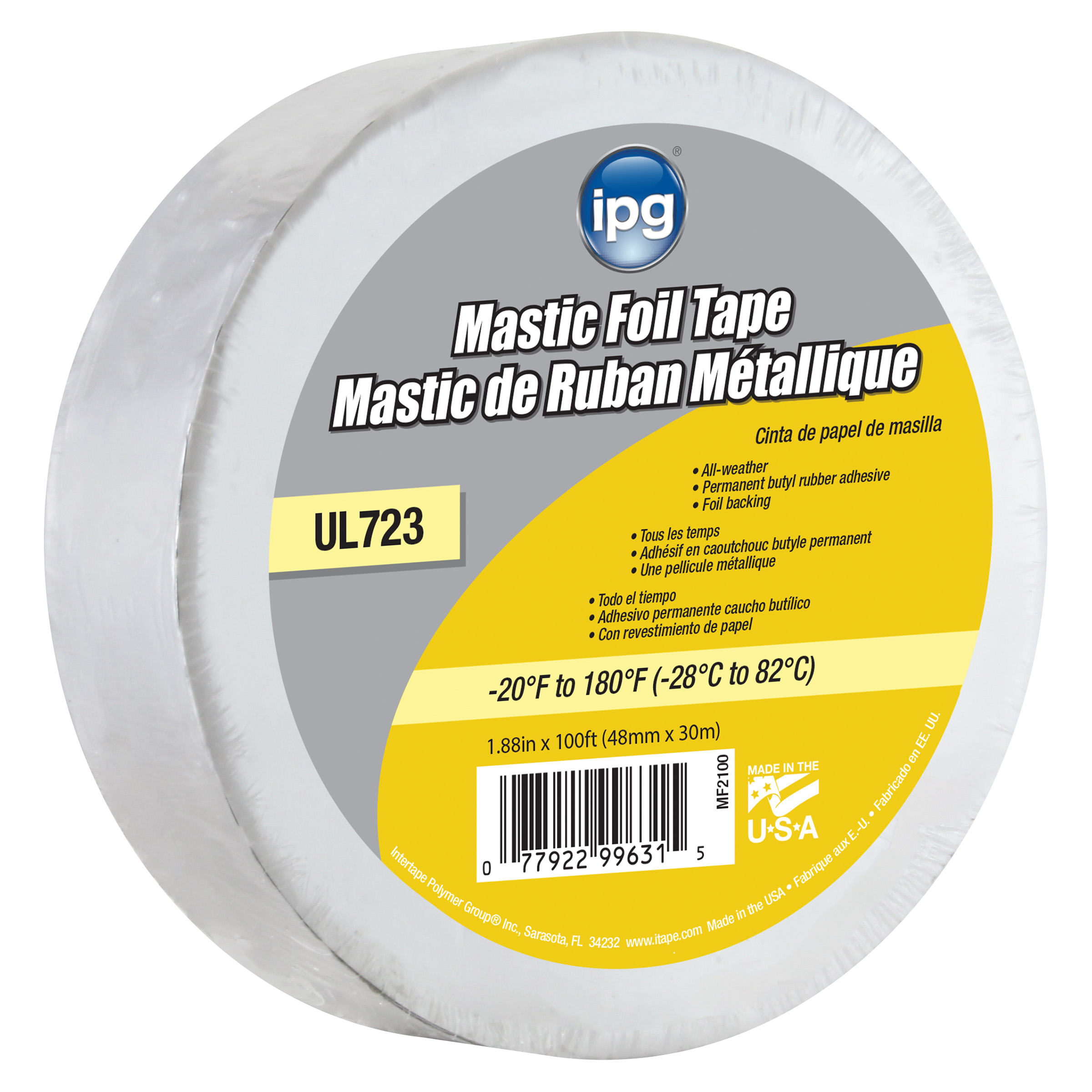 Mastic Foil Tape Aluminum Foil Tapes IPG