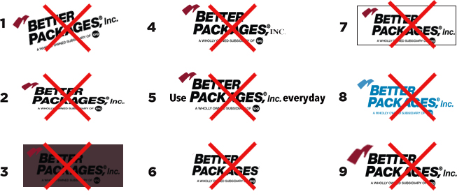 Better Package Not Acceptable Logos