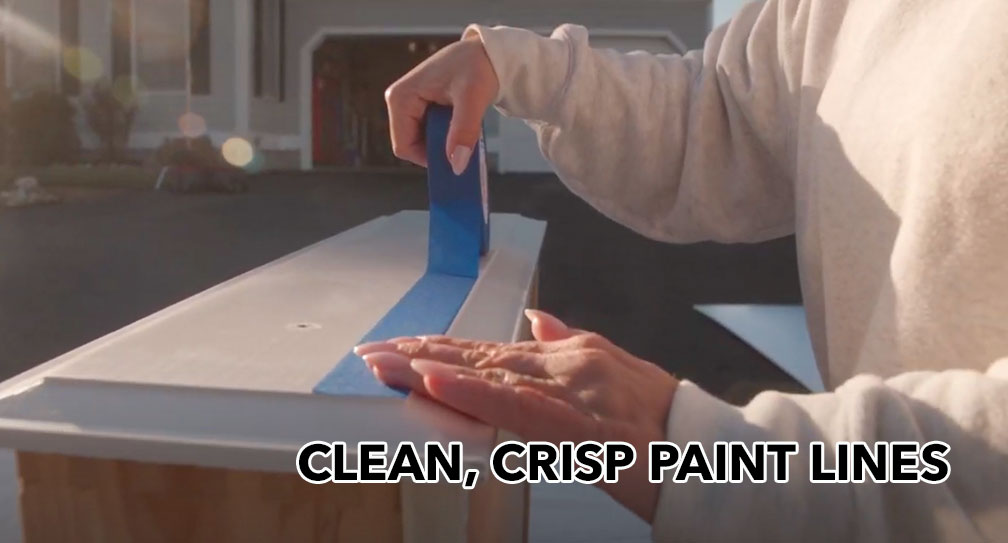 Rust-Oleum® Premium Painter's Tape and Surface Protection Ensuring Clean Edges