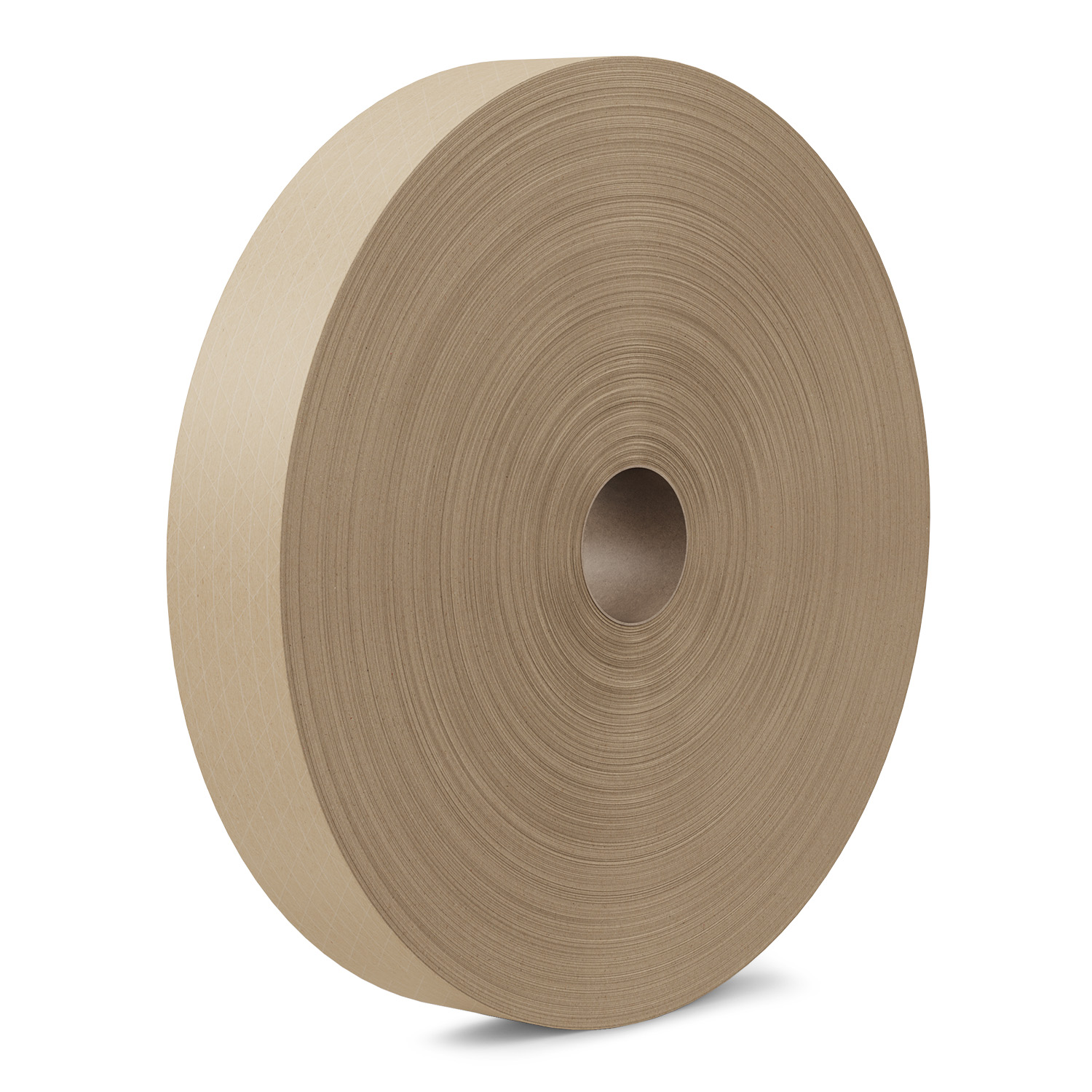 Central 3" X 600' Water Activated Kraft Sealing Paper Tape - Industrial Jumbo Roll